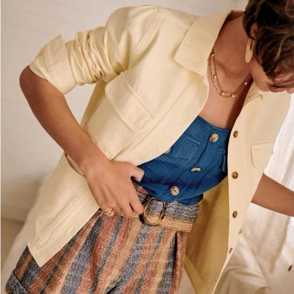 NWT - Sezane - Willa Jacket - Pastel Yellow - Small